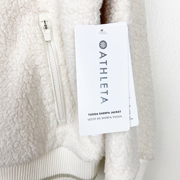 ATHLETA | Tugga Sherpa Cream Jacket Large NWT - Picture 12 of 13